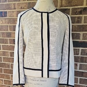 Ann Taylor black and ivory blazer sz 8